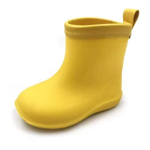 YL 1421 OEM and ODM Customized Yellow Mid Calf Children’s Water Resistant PVC Rain Boots for Kids