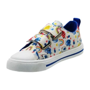 YL 25181 Custom Logo/Pattern Kids Canvas Shoes Cartoon Hook & Loop Sneakers OEM/ODM Unisex Toddler Athletic Shoes