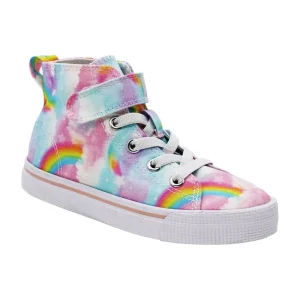 YL 25182 Custom Kids High Top Canvas Sneakers ODM OEM Boy Girl Unisex Casual Walking Shoes