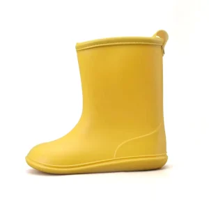 YL 25302 Customized Yellow Mid Calf Outdoor Anti slip PVC Water Resistant Kids Rain Boots for Children