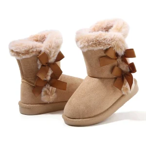 YL 26173 Thermal Suede Faux Fur Lined Kids Snow Boots for Toddler Boys Girls Winter Outdoor Factory ODM OEM