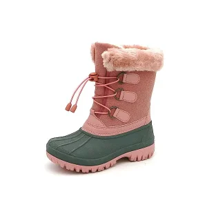 YL Fashion PVC Sole Anti slip Warm Waterproof Children’s Winter Snow Boots for Kids