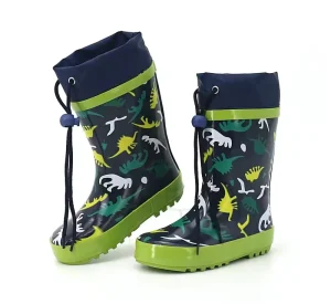 YLK306 High Quality Mid Calf Outdoor Non-slip Unisex Waterproof Rubber Kids Children’s Rain Boots