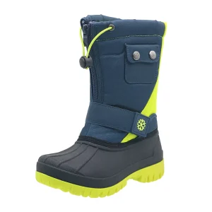 YLK454 Fashion Mid Calf Thermal Warm Unisex Water Resistant Winter Snow Duck Boots for Kids