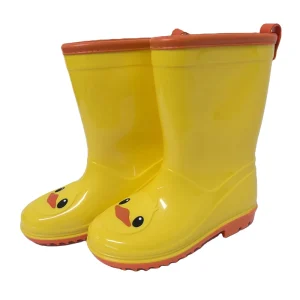 Yellow Cartoon Duck Kids PVC Waterproof Rain Boots