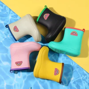 Young Children Baby Water Shoes Cartoon Boy Girl Rain proof Non slip Kids Outdoor Waterproof Rain Boots