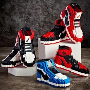 ZY3866C Basketball Shoes with Micro-diamond Particles Promotional Toy Boy Gift Building Blocks Shoes