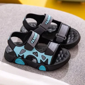 Zhongda Boys Sandals Anti Slip Soft Platform Shoes for Summer and Spring Korean Style for Beach and Students