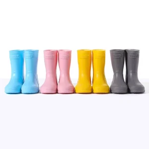custom-made solid-color rain boots for children comfortable and lightweight essential for outdoor camping
